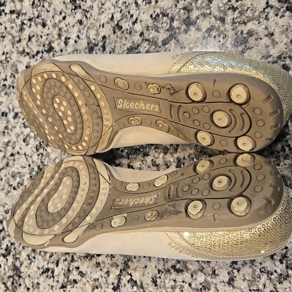 SKECHERS ACTIVE JUBILEE LEATHER BALLET FLATS. SIZE 10 - Picture 6 of 12